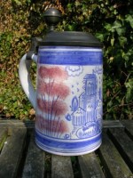 Fayence Faience Beer Stein